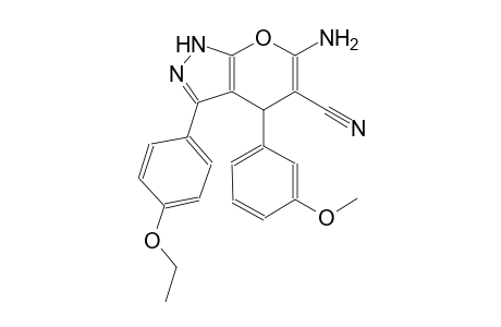 6-amino-3-(4-ethoxyphenyl)-4-(3-methoxyphenyl)-1,4-dihydropyrano[2,3-c]pyrazole-5-carbonitrile