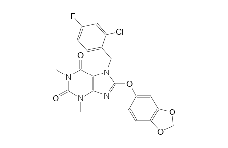 8-(1,3-Benzodioxol-5-yloxy)-7-(2-chloro-4-fluorobenzyl)-1,3-dimethyl-3,7-dihydro-1H-purine-2,6-dione