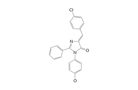 1-(PARA-HYDROXYPHENYL)-2-PHENYL-(4E)-(PARA-CHLOROPHENYLIDENE)-2-IMIDAZOLIN-5-ONE