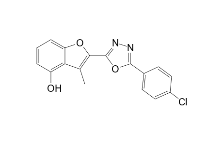 2-[3'-Methyl-4'-hydroxybenzofuran-2'-yl]-5-(p-chlorophenyl)-1,3,4-oxadiazole