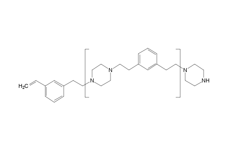 alpha-(m-VINYLPHENETHYL)-omega-PIPERAZINYLPOLY{[(1,4-PIPERAZINEDIYL)ETHYLENE]-m-PHENYLENEETHYLENE}