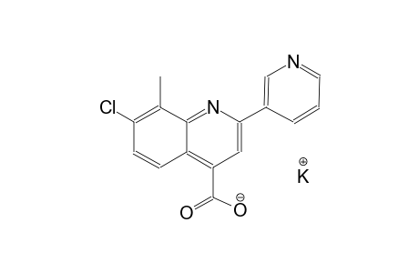 potassium 7-chloro-8-methyl-2-(3-pyridinyl)-4-quinolinecarboxylate