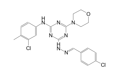 benzaldehyde, 4-chloro-, [4-[(3-chloro-4-methylphenyl)amino]-6-(4-morpholinyl)-1,3,5-triazin-2-yl]hydrazone