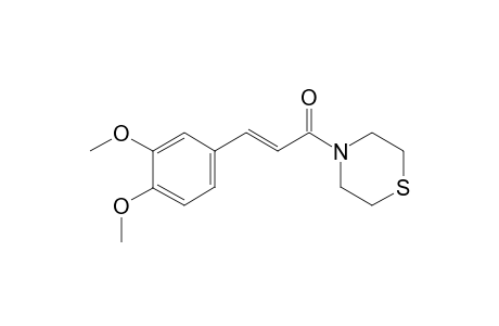 (E)-3-(3,4-Dimethoxyphenyl)-1-thiomorpholino-prop-2-en-1-on