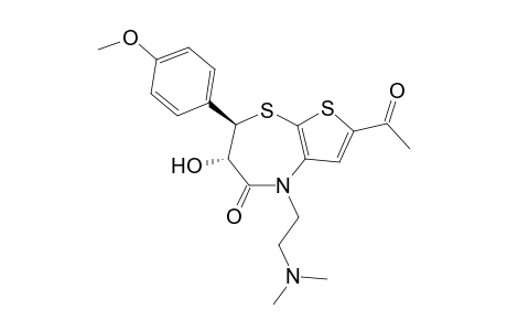 trans-2-Acetyl-4-( 2'-dimethylaminoethyl)-6,7-dihydro-6-hydroxy-7-( 4'-methoxyphenyl)thieno[2,3-b][1,4]thiazepin-5(4H)-one