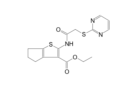 ethyl 2-{[(2-pyrimidinylsulfanyl)acetyl]amino}-5,6-dihydro-4H-cyclopenta[b]thiophene-3-carboxylate