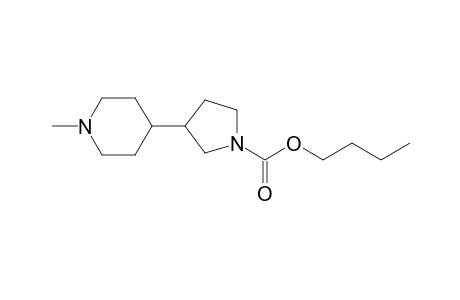 1-Pyrrolidinecarboxylic acid, 3-(1-methyl-4-piperidinyl)-, butyl ester