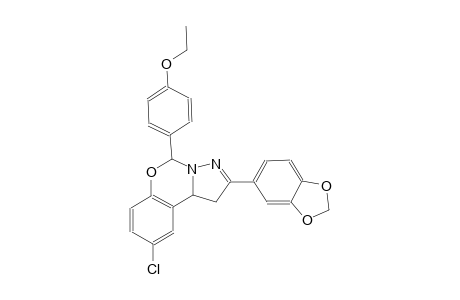 2-(1,3-benzodioxol-5-yl)-9-chloro-5-(4-ethoxyphenyl)-1,10b-dihydropyrazolo[1,5-c][1,3]benzoxazine