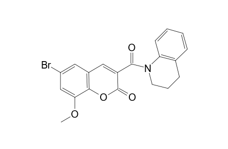6-Bromanyl-3-(3,4-dihydro-2H-quinolin-1-ylcarbonyl)-8-methoxy-chromen-2-one