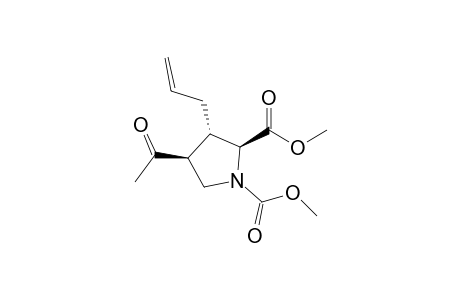 Methyl (2S,3S,4S)-4-acetyl-1-(methoxycarbonyl)-3-(2-propenyl)pyrrolidin-2-carboxylate