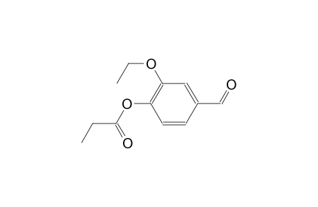 benzaldehyde, 3-ethoxy-4-(1-oxopropoxy)-
