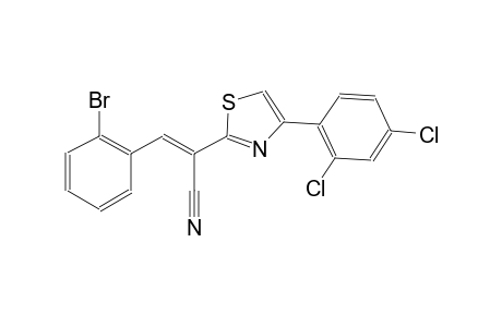 (2E)-3-(2-bromophenyl)-2-[4-(2,4-dichlorophenyl)-1,3-thiazol-2-yl]-2-propenenitrile