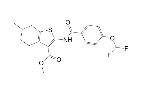 methyl 2-{[4-(difluoromethoxy)benzoyl]amino}-6-methyl-4,5,6,7-tetrahydro-1-benzothiophene-3-carboxylate