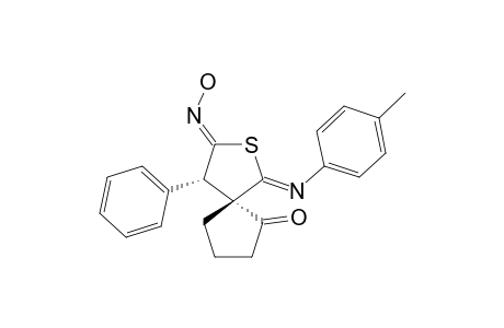 5'-HYDROXYIMINO-2'-(4-METHYLPHENYLIMINO)-4'-PHENYL-1-OXO-2',3',4',5'-TETRAHYDROSPIRO-[CYCLOPENTANE-2,3'-THIOPHENE]