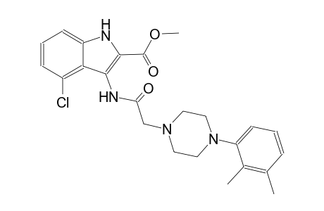methyl 4-chloro-3-({[4-(2,3-dimethylphenyl)-1-piperazinyl]acetyl}amino)-1H-indole-2-carboxylate