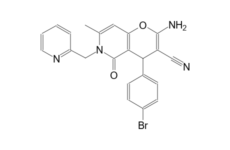 2-amino-4-(4-bromophenyl)-7-methyl-5-oxo-6-(2-pyridinylmethyl)-5,6-dihydro-4H-pyrano[3,2-c]pyridine-3-carbonitrile
