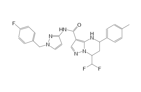 7-(difluoromethyl)-N-[1-(4-fluorobenzyl)-1H-pyrazol-3-yl]-5-(4-methylphenyl)-4,5,6,7-tetrahydropyrazolo[1,5-a]pyrimidine-3-carboxamide