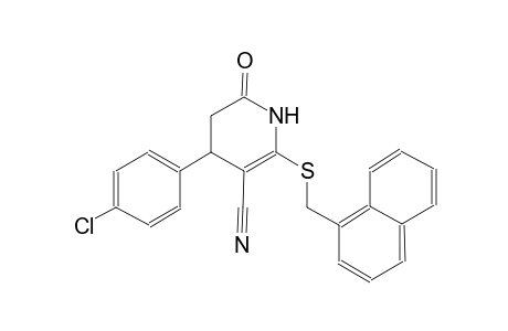 3-pyridinecarbonitrile, 4-(4-chlorophenyl)-1,4,5,6-tetrahydro-2-[(1-naphthalenylmethyl)thio]-6-oxo-