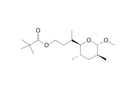 Methyl 2,3,4,6,7-pentadeoxy-2,4,6-tri-C-methyl-8-O-pivaloyl-.alpha.-D-manno-octo-1,5-pyranoside