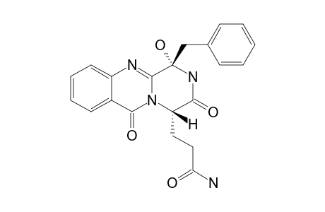 1-HYDROXYVERRUCINE-B;(1S,4S)-1,3,4,6-TETRAHYDRO-3,6-DIOXO-1-HYDROXYL-1-(PHENYLMETHYL)-2H-PYRAZINO-[2,1-B]-QUINAZOLINE-4-PROPANAMIDE