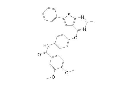 benzamide, 3,4-dimethoxy-N-[4-[(2-methyl-6-phenylthieno[2,3-d]pyrimidin-4-yl)oxy]phenyl]-