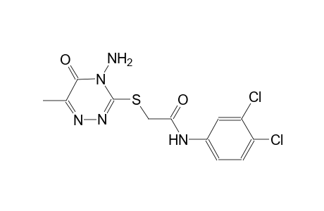 2-(4-Amino-6-methyl-5-oxo-4,5-dihydro-[1,2,4]triazin-3-ylsulfanyl)-N-(3,4-dichloro-phenyl)-acetamide