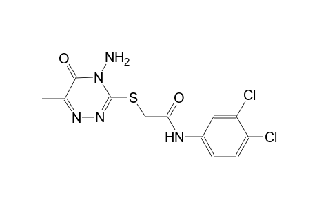 2-(4-Amino-6-methyl-5-oxo-4,5-dihydro-[1,2,4]triazin-3-ylsulfanyl)-N-(3,4-dichloro-phenyl)-acetamide