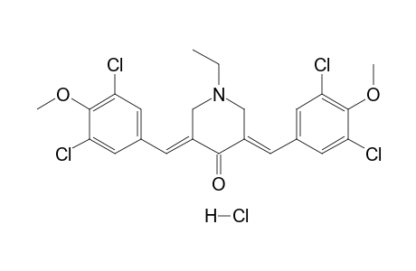 (E)-1-Ethyl-3,5-bis(3,5-dichloro-4-methoxybenzylidene)-4-piperidone hydrochloride