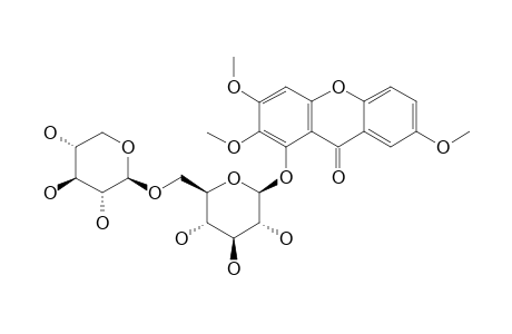 2,3,7-TRIMETHOXY-1-O-PRIMEVEROSYLOXYXANTHONE