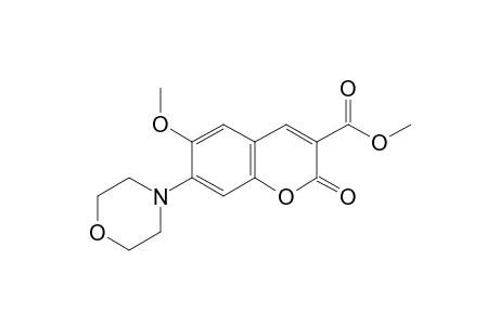 2-keto-6-methoxy-7-morpholino-chromene-3-carboxylic acid methyl ester