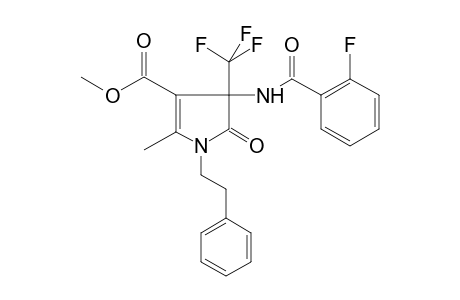 4-[(2-fluorobenzoyl)amino]-5-keto-2-methyl-1-phenethyl-4-(trifluoromethyl)-2-pyrroline-3-carboxylic acid methyl ester
