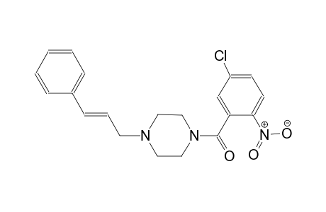 1-(5-chloro-2-nitrobenzoyl)-4-[(2E)-3-phenyl-2-propenyl]piperazine