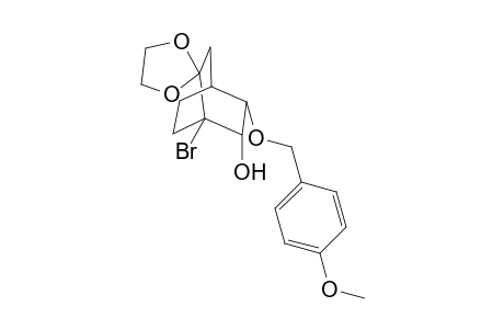 1-Bromo-6-hydroxy-5-[(4'-methoxyphenyl)methoxy]bicyclo[2.2.2]octan-2-one ethylene acetal
