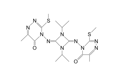 (E,E)-1,3-Diisopropyl-2,4-bis(6-methyl-3-methylthio-5-oxo-4,5-dihydro-1,2,4-triazin-4-yl-imino-1,3-diazetidine