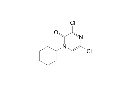 3,5-bis(chloranyl)-1-cyclohexyl-pyrazin-2-one
