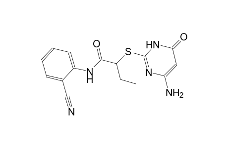 2-[(4-amino-6-oxo-1,6-dihydro-2-pyrimidinyl)sulfanyl]-N-(2-cyanophenyl)butanamide