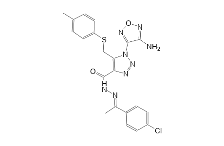 1-(4-amino-1,2,5-oxadiazol-3-yl)-N'-[(E)-1-(4-chlorophenyl)ethylidene]-5-{[(4-methylphenyl)sulfanyl]methyl}-1H-1,2,3-triazole-4-carbohydrazide