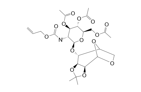 4-O-(3,4,6-TRI-O-ACETYL-2-N-ALLYLOXYCARBONYLAMINO-2-DEOXY-BETA-D-GLUCOPYRANOSYL)-1,6-ANHYDRO-2,3-O-ISOPROPYLIDENE-BETA-D-MANNOPYRANOSE