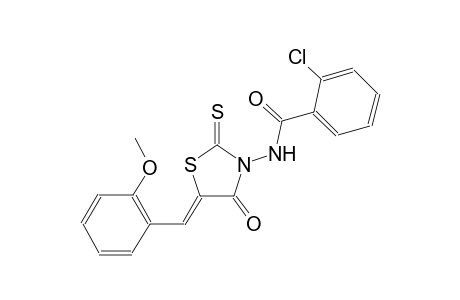 2-chloro-N-[(5Z)-5-(2-methoxybenzylidene)-4-oxo-2-thioxo-1,3-thiazolidin-3-yl]benzamide
