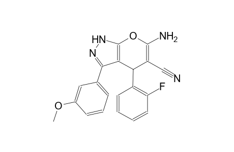 6-amino-4-(2-fluorophenyl)-3-(3-methoxyphenyl)-1,4-dihydropyrano[2,3-c]pyrazole-5-carbonitrile