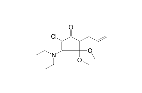 2-CHLORO-3-DIETHYLAMINO-4,4-DIMETHOXY-5-ALLYL-2-CYCLOPENTEN-1-ONE