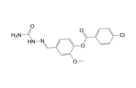 4-{(E)-[(aminocarbonyl)hydrazono]methyl}-2-methoxyphenyl 4-chlorobenzoate