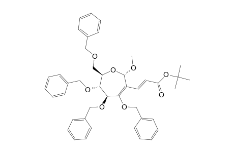 METHYL-2-DEOXY-2-C-[2-(TERT.-BUTOXYCARBONYL)-VINYL]-3,4,5,7-TETRA-O-BENZYL-ALPHA-D-ARABINO-HEPT-2-ENO-SEPTANOSIDE