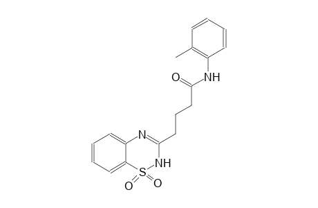 4-(1,1-dioxido-2H-1,2,4-benzothiadiazin-3-yl)-N-(2-methylphenyl)butanamide
