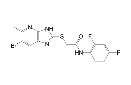 2-[(6-bromo-5-methyl-3H-imidazo[4,5-b]pyridin-2-yl)sulfanyl]-N-(2,4-difluorophenyl)acetamide