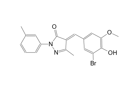 (4E)-4-(3-bromo-4-hydroxy-5-methoxybenzylidene)-5-methyl-2-(3-methylphenyl)-2,4-dihydro-3H-pyrazol-3-one