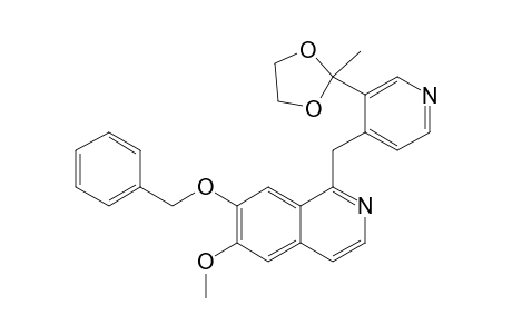 7-BENZYLOXY-1-{4-[3-(2-METHYL-1,3-DIOXALAN-2-YL)]-PYRIDYLMETHYL}-6-METHOXYISOCHINOLINE