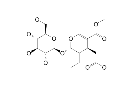 JASPOLYSIDE;4-CARBOXYMETHYL-5-ETHYLIDENE-6-(3,4,5-TRIHYDROXY-6-HYDROXYMETHYL-TETRAHYDROPYRAN-2-YLOXY)-5,6-DIHYDRO-4H-PYRAN-3-CARBOXYLIC-ACID-METHYLESTER