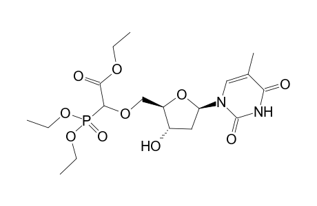 (Diethoxy-phosphoryl)-[(2R,3S,5R)-3-hydroxy-5-(5-methyl-2,4-dioxo-3,4-dihydro-2H-pyrimidin-1-yl)-tetrahydro-furan-2-ylmethoxy]-acetic acid ethyl ester