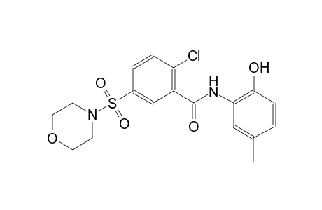 benzamide, 2-chloro-N-(2-hydroxy-5-methylphenyl)-5-(4-morpholinylsulfonyl)-